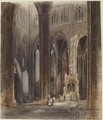 Interior de la catedral de Amiens David Roberts